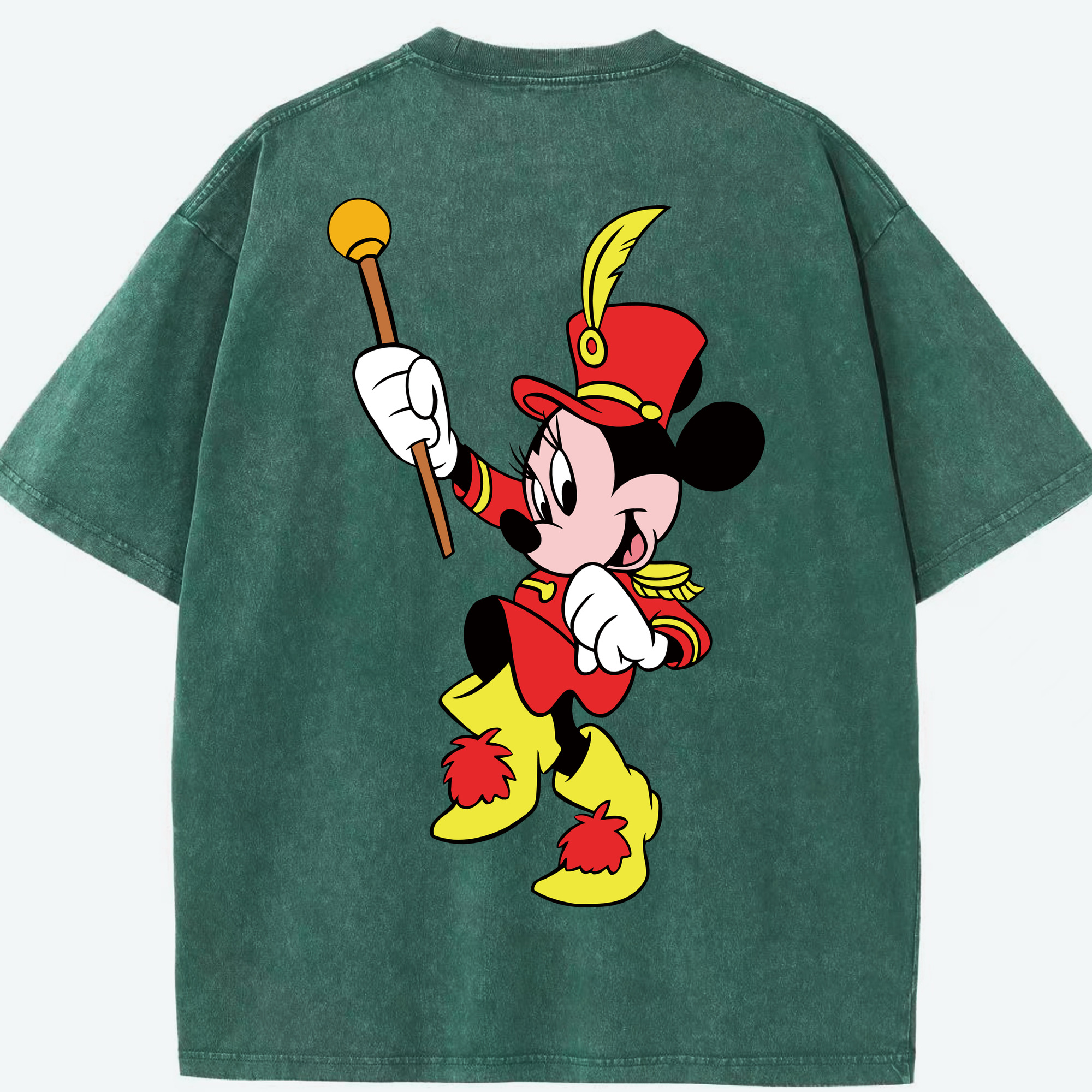 （画像用） ミッキーマウス Mickey Mouse 綿100% ヴィンテージ風 半袖Tシャツ（背面プリント）